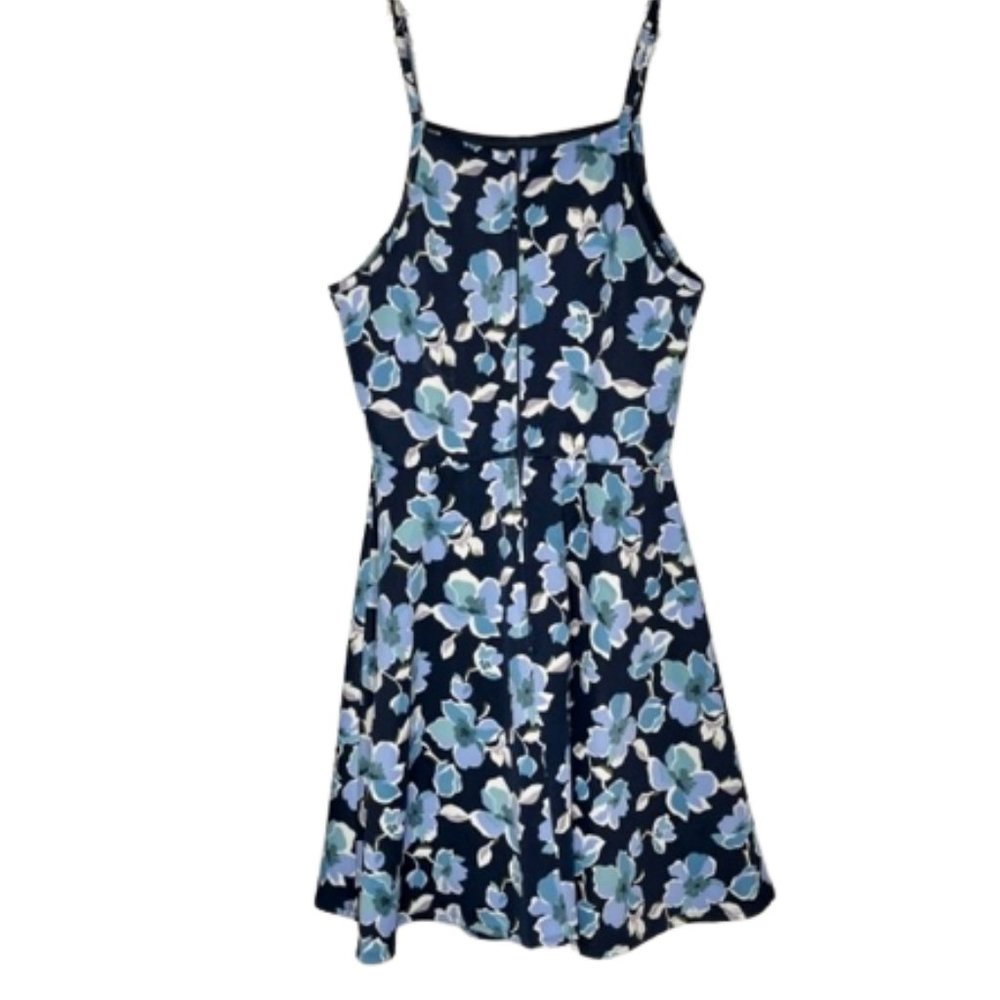 Altar'd State Ponte Floral Mini Skater Sundress - Blues - L - Picture 5 of 8